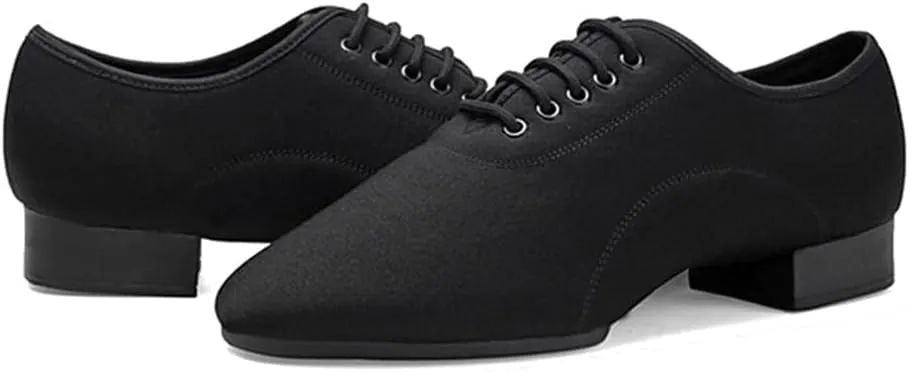 Men's Latin Dance Shoes, Professional Ballroom Tango Waltz Performance Shoes 1" Inch Standard Heel Modern Dancing Shoes for Male