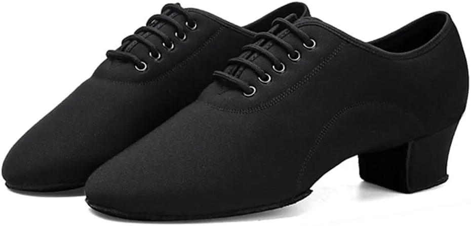 Men's Latin Dance Shoes, Professional Ballroom Tango Waltz Performance Shoes 1" Inch Standard Heel Modern Dancing Shoes for Male