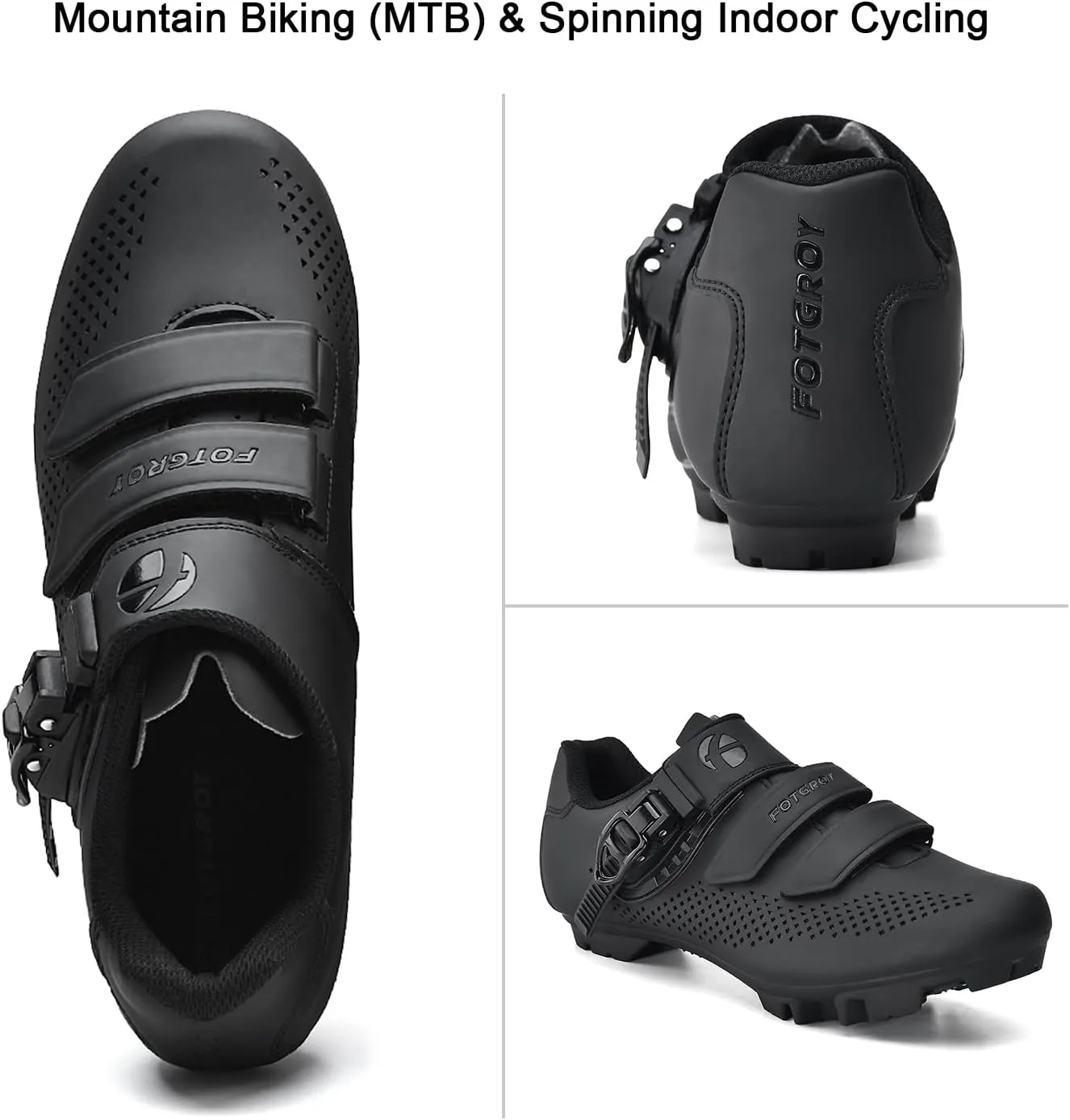 Mens Mountain Bike Cycling Shoes Women, MTB Bicycle Shoes Compatible with Shimano SPD