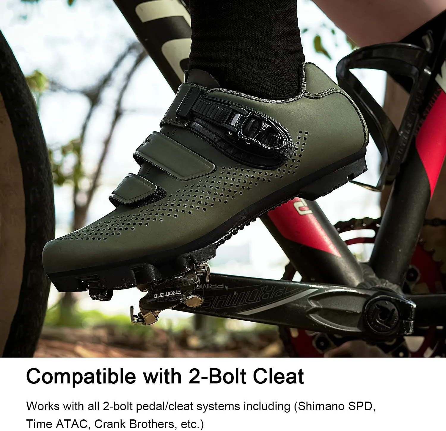 Mens Mountain Bike Cycling Shoes Women, MTB Bicycle Shoes Compatible with Shimano SPD