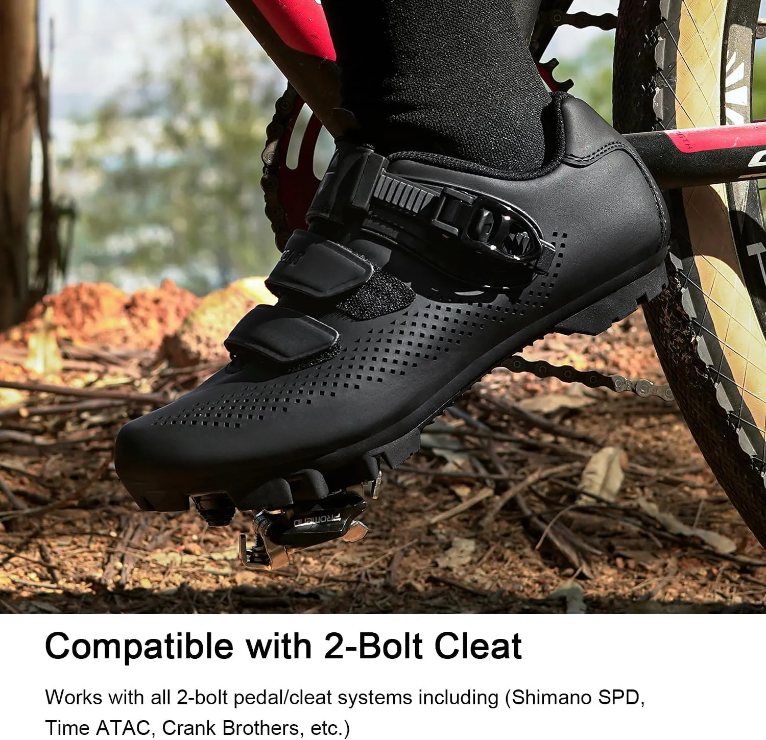 Mens Mountain Bike Cycling Shoes Women, MTB Bicycle Shoes Compatible with Shimano SPD