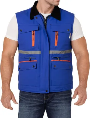 Mens Outdoor Travel Vest Reflective Summer Multi-Pockets Sleeveless Jackets Cargo Safari Fishing Vests