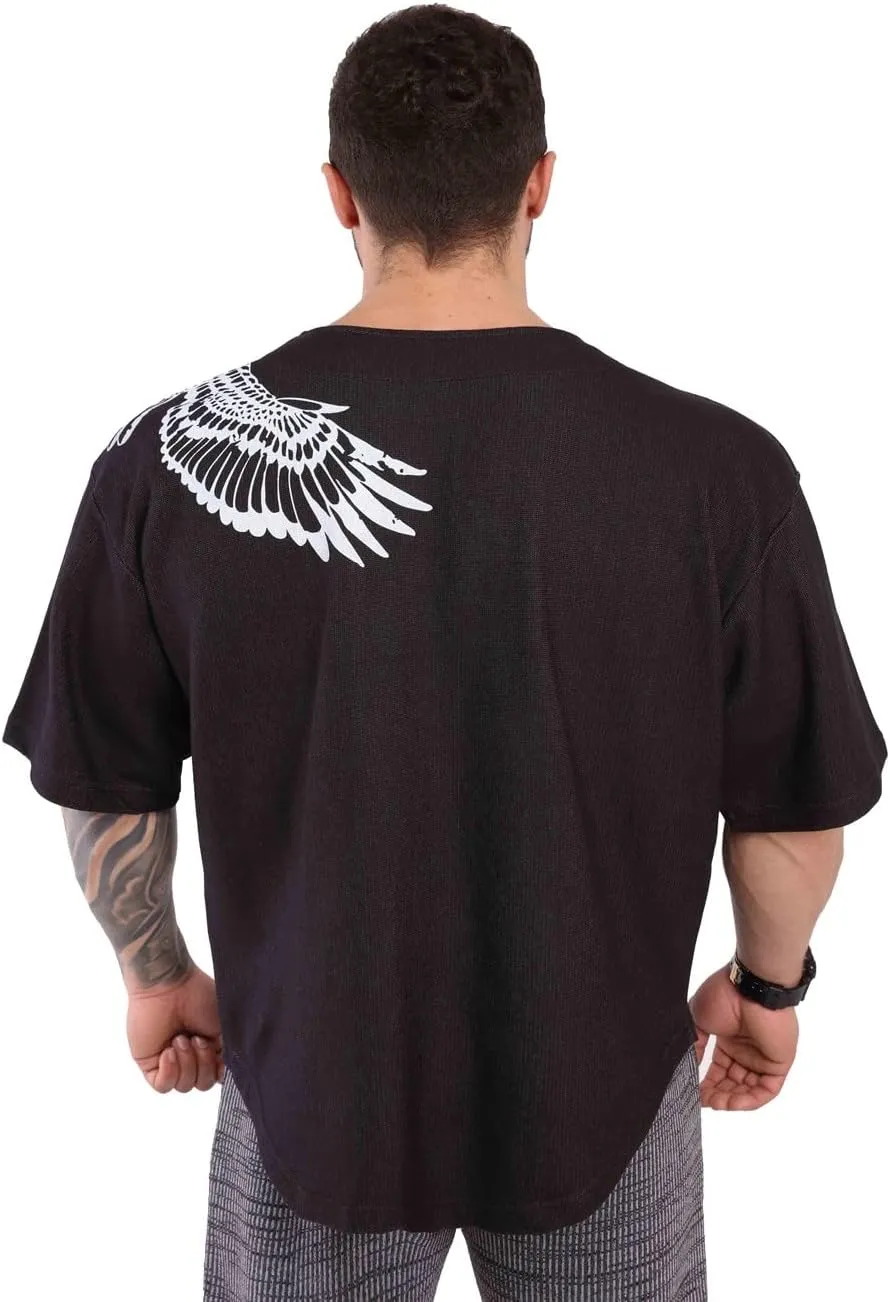 Men's Oversize Active T-Shirts, Bodybuilding and Lifting Gym Large Cut Tops