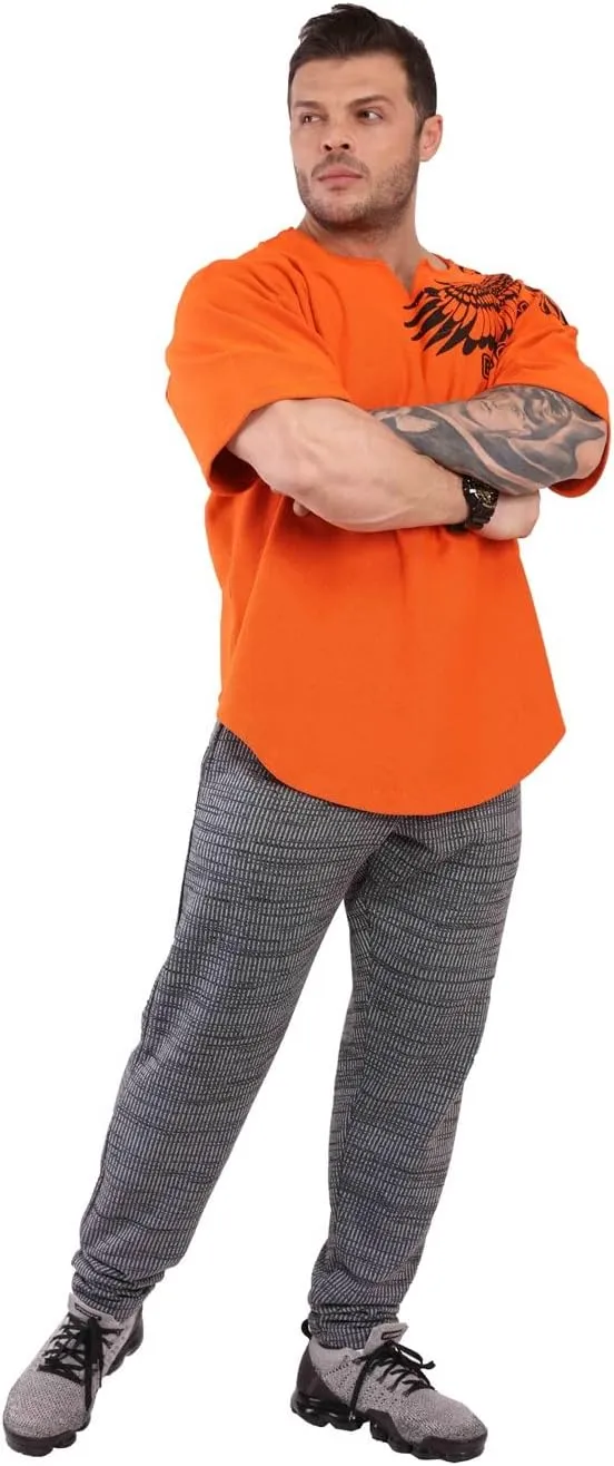 Men's Oversize Active T-Shirts, Bodybuilding and Lifting Gym Large Cut Tops