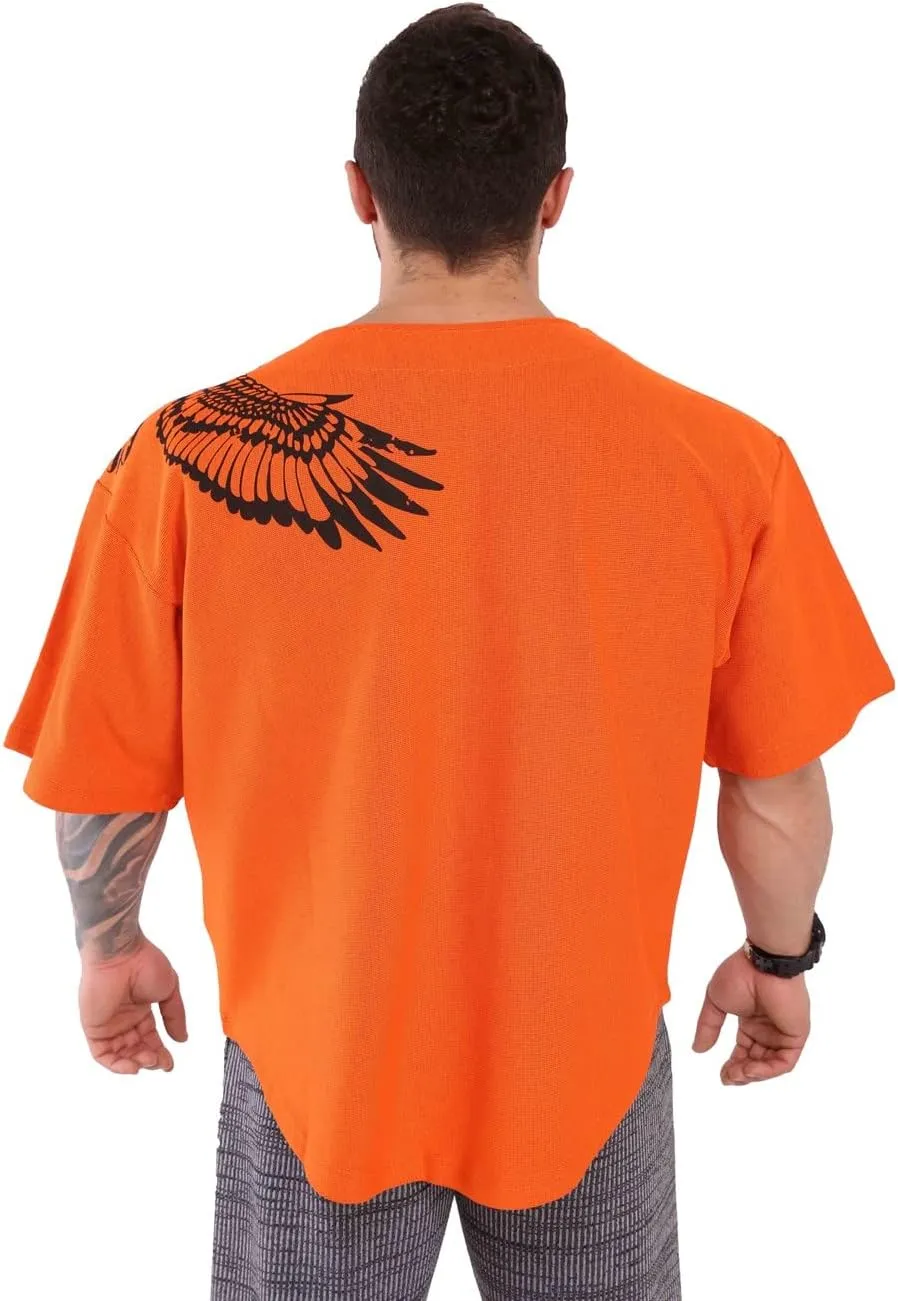 Men's Oversize Active T-Shirts, Bodybuilding and Lifting Gym Large Cut Tops