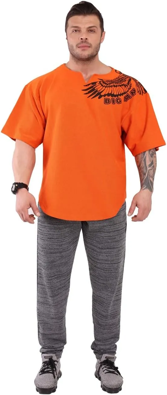 Men's Oversize Active T-Shirts, Bodybuilding and Lifting Gym Large Cut Tops