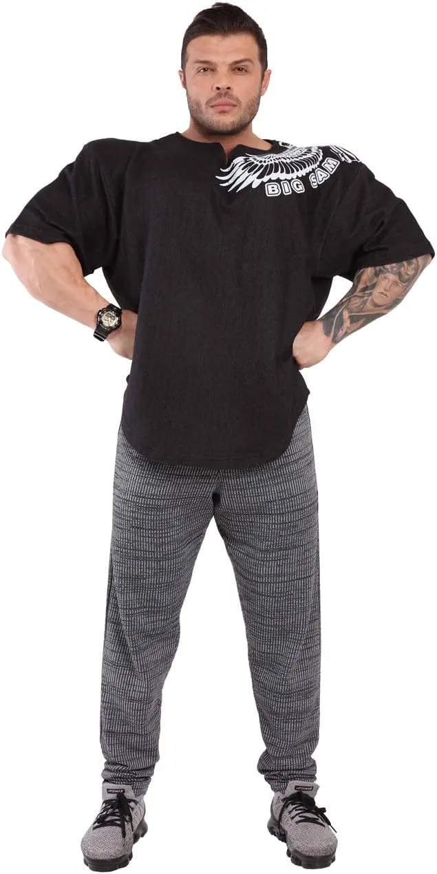 Men's Oversize Active T-Shirts, Bodybuilding and Lifting Gym Large Cut Tops