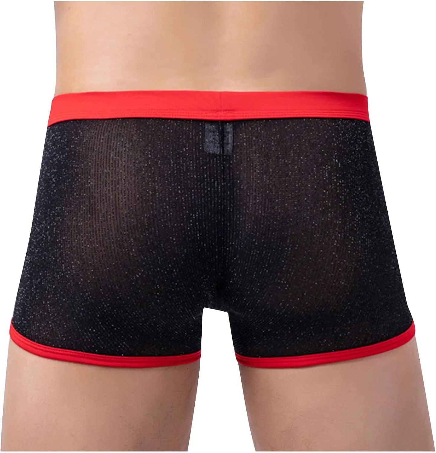 Men's Sexy Mesh See Through Underwear Low Rise Breathable Boxers Underpants Soft Comfort Breathable Boxer Briefs