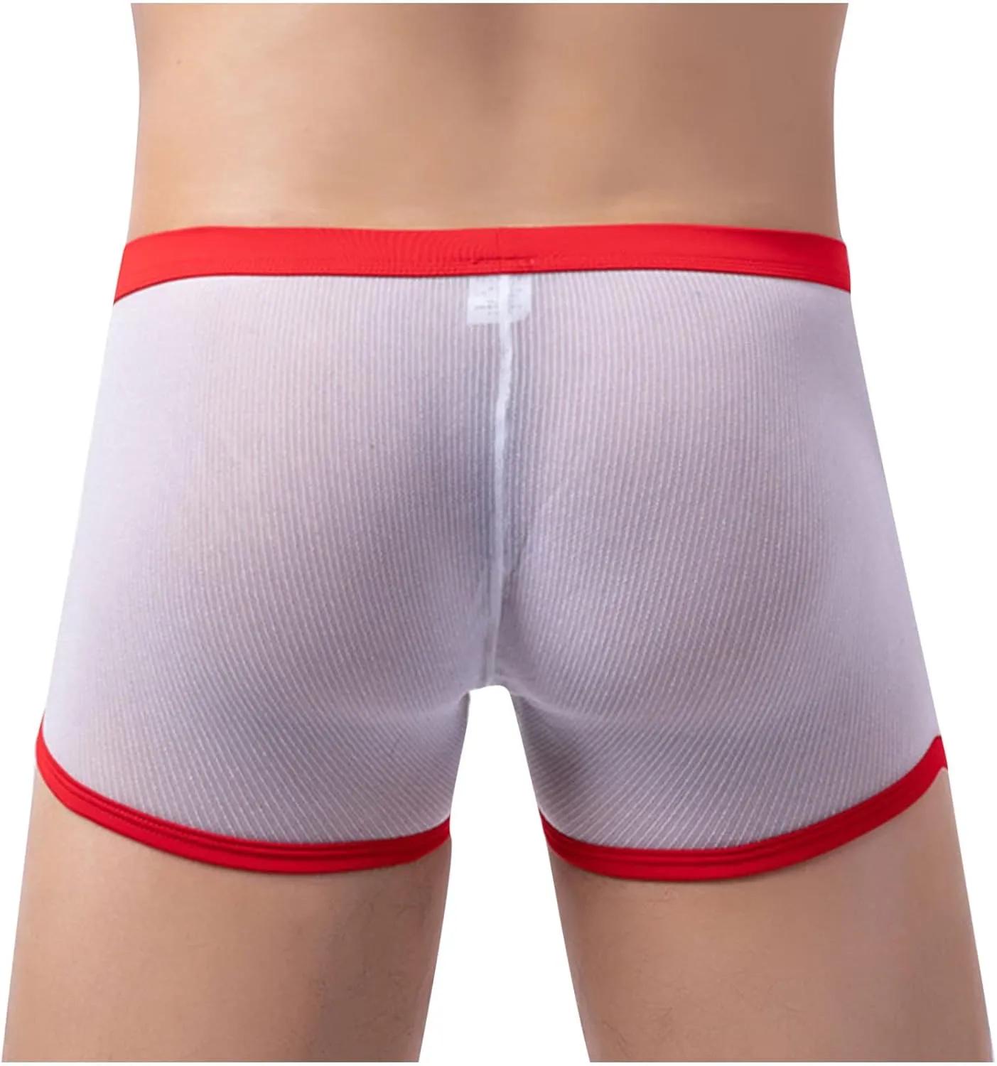 Men's Sexy Mesh See Through Underwear Low Rise Breathable Boxers Underpants Soft Comfort Breathable Boxer Briefs