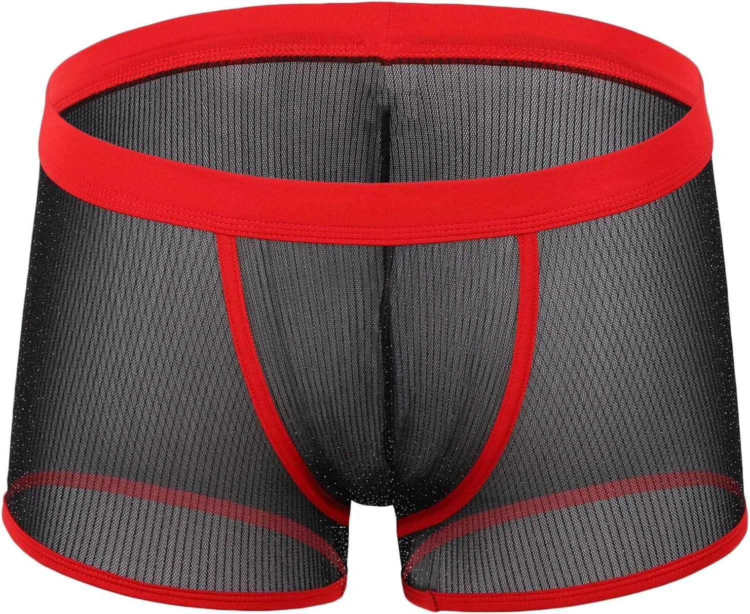 Men's Sexy Mesh See Through Underwear Low Rise Breathable Boxers Underpants Soft Comfort Breathable Boxer Briefs