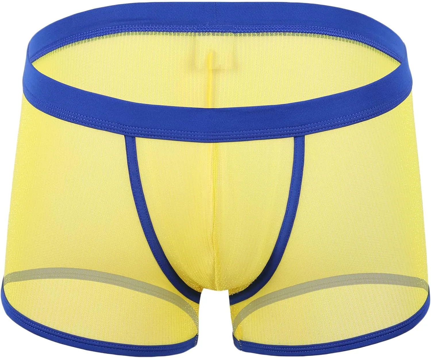 Men's Sexy Mesh See Through Underwear Low Rise Breathable Boxers Underpants Soft Comfort Breathable Boxer Briefs
