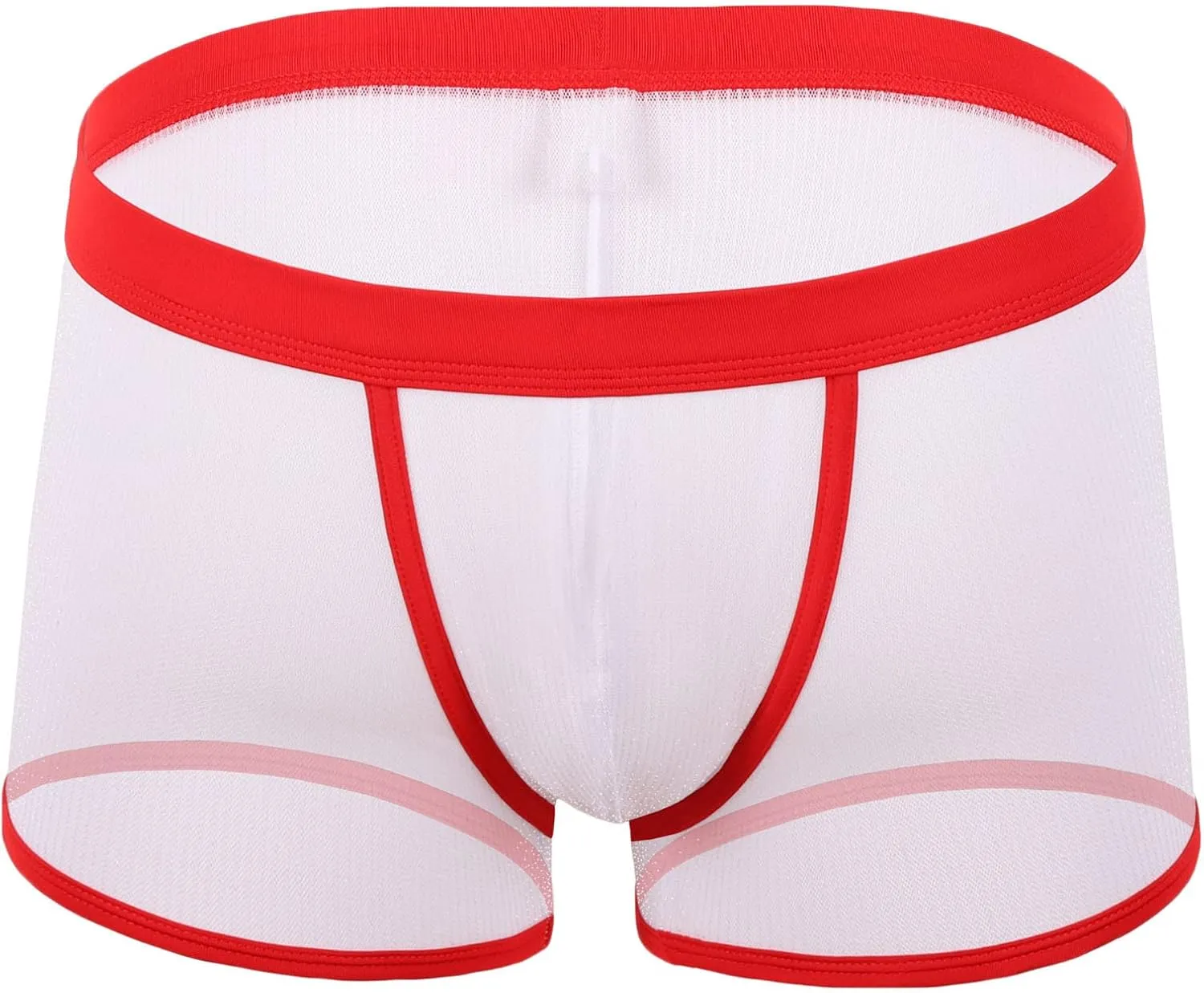Men's Sexy Mesh See Through Underwear Low Rise Breathable Boxers Underpants Soft Comfort Breathable Boxer Briefs