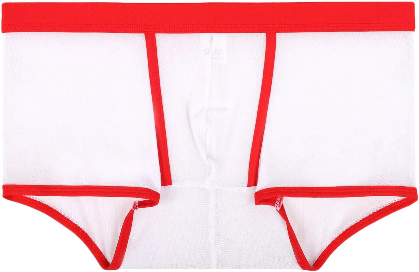 Men's Sexy Mesh See Through Underwear Low Rise Breathable Boxers Underpants Soft Comfort Breathable Boxer Briefs
