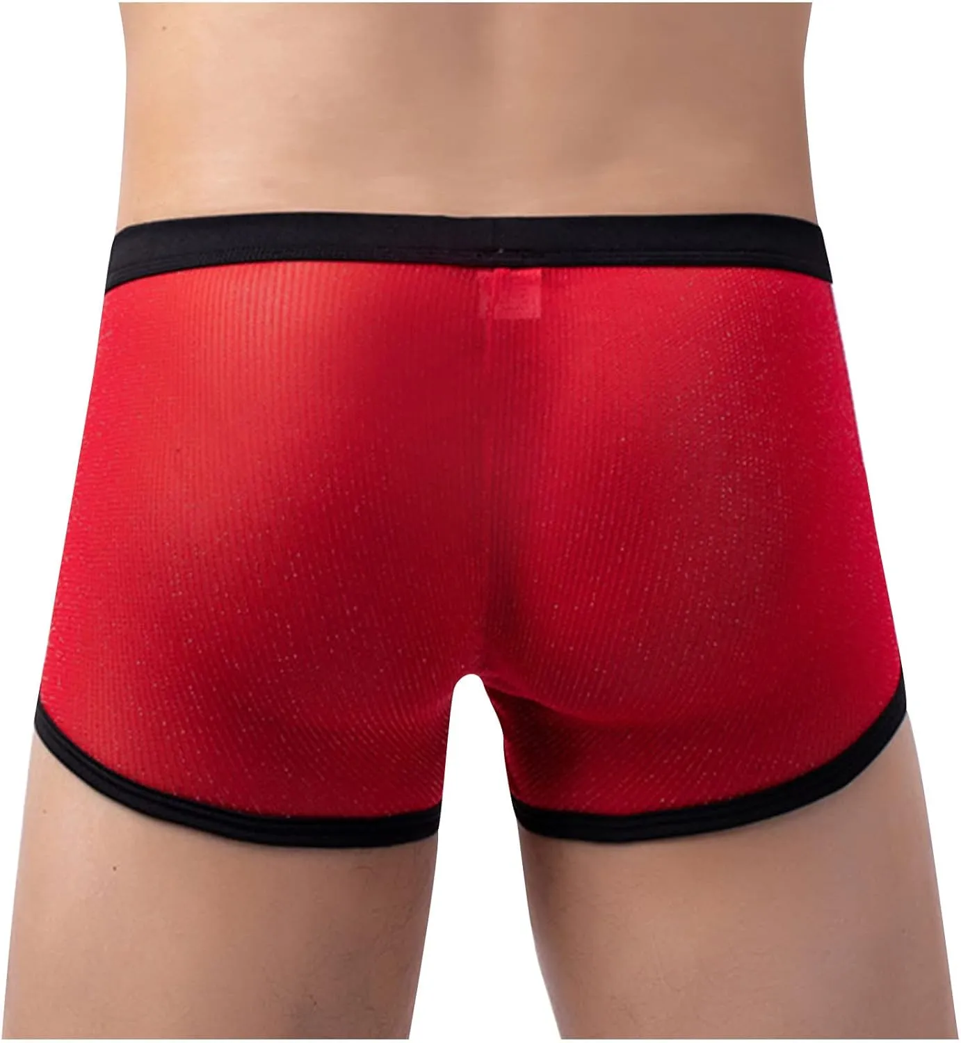 Men's Sexy Mesh See Through Underwear Low Rise Breathable Boxers Underpants Soft Comfort Breathable Boxer Briefs