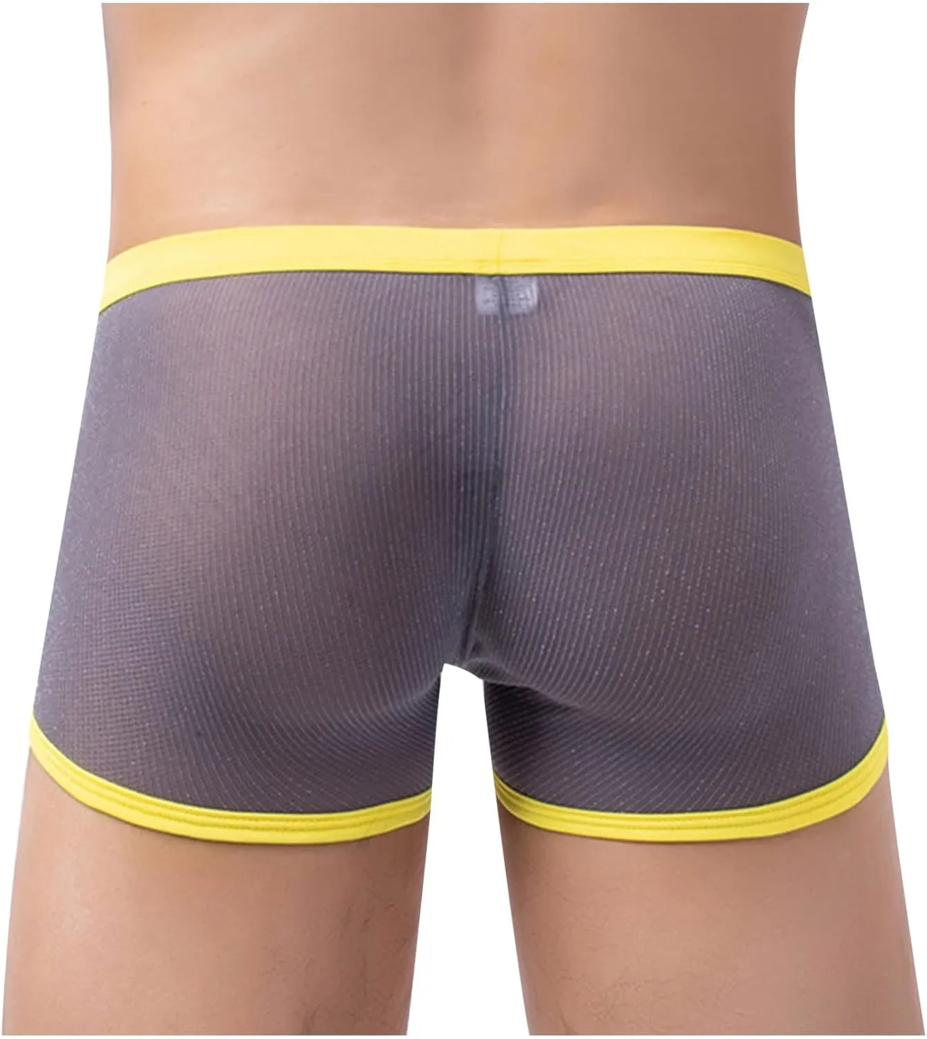 Men's Sexy Mesh See Through Underwear Low Rise Breathable Boxers Underpants Soft Comfort Breathable Boxer Briefs