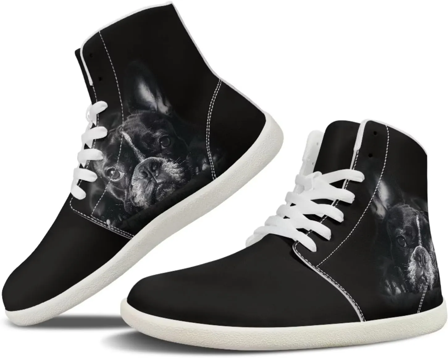 Men's Sneakers Animals Print Women Barefoot Shoes Hightop Sneakers Wide Toe Anti Slip Work Sneaker Minimalist Zero Drop Sole Shoes