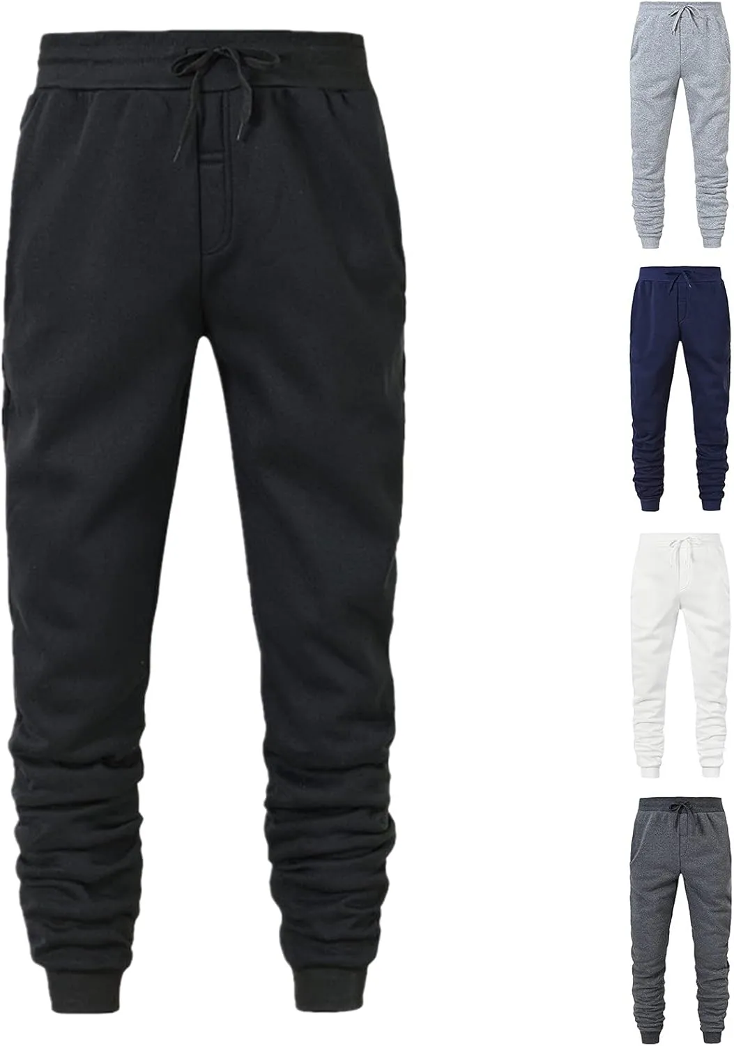 Mens Sweatpants with Pockets Big and Tall Pants Drawstring Sports Trousers Drawstring Athletic Pants Joggers Running