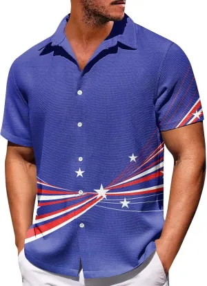 Mens T Shirt 4th of July Short Sleeve Patriotic Outdoor Activities Athletic Tees