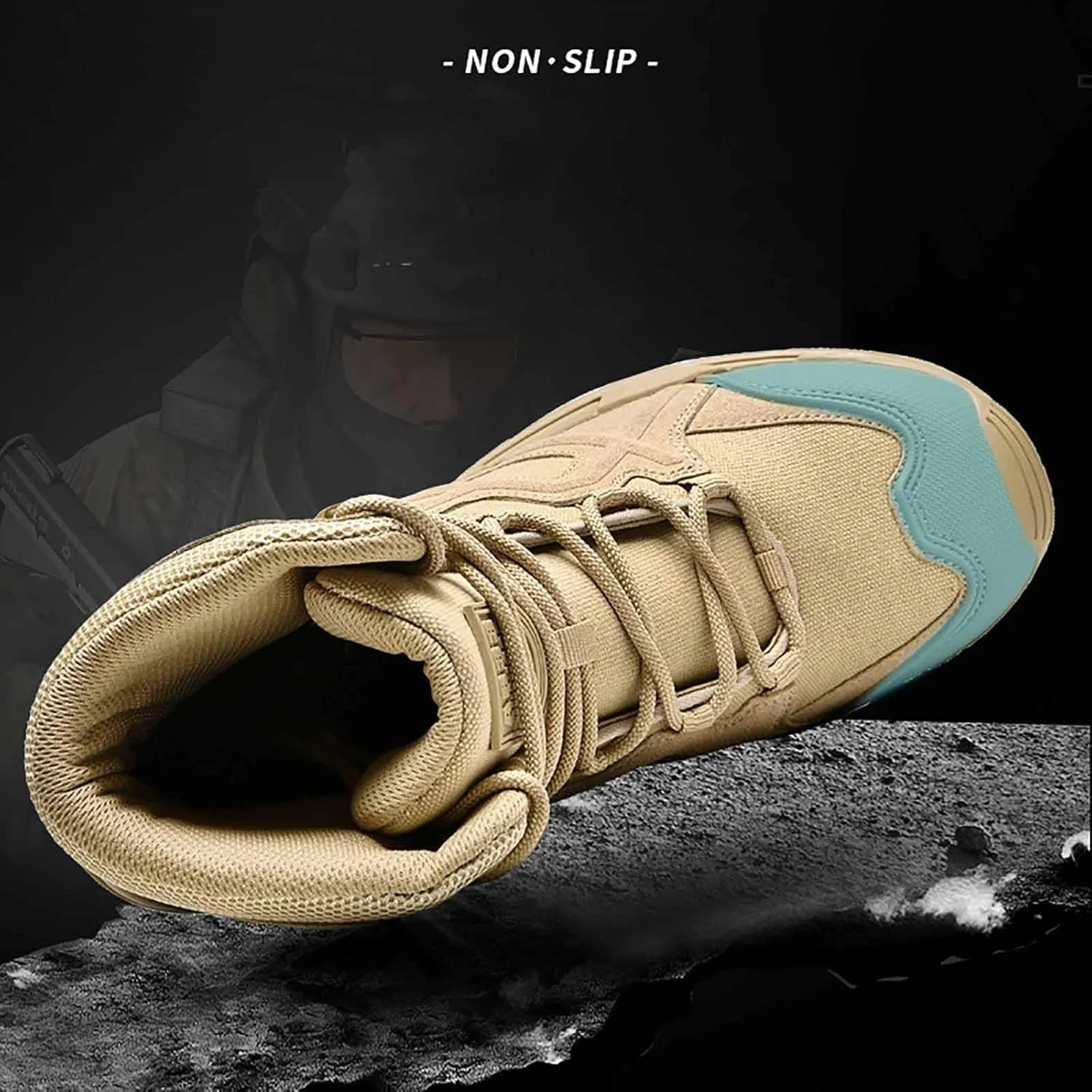 Men's Tactical Boots, Men's Military Tactical Boots, Durable Suede Leather Military Work Boots, Waterproof Hiking Work Boots, Lightweight Military Boots, Breathable Desert Boots