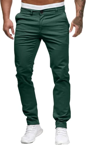 Men's Tapered Golf Joggers Straight Leg Slim Fit Canvas Work Pant Elastic Waist Drawstring Pant with Multi Pockets