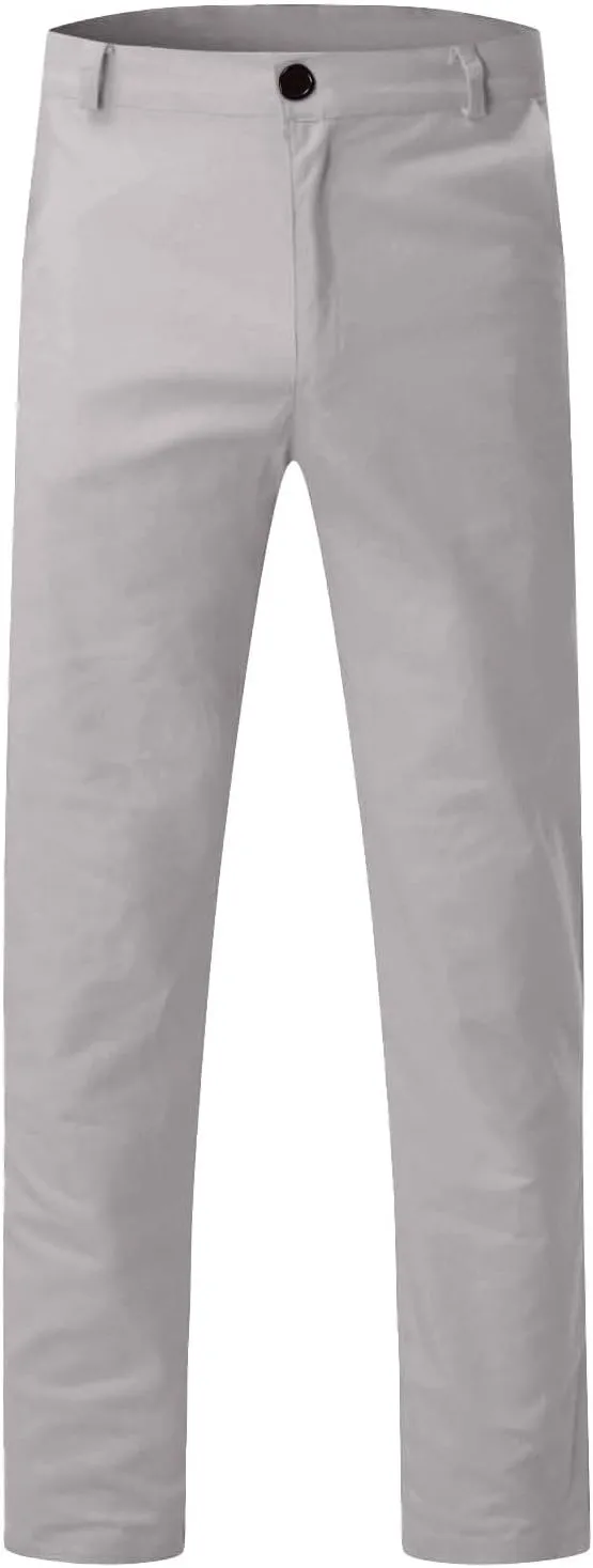 Men's Tapered Golf Joggers Straight Leg Slim Fit Canvas Work Pant Elastic Waist Drawstring Pant with Multi Pockets