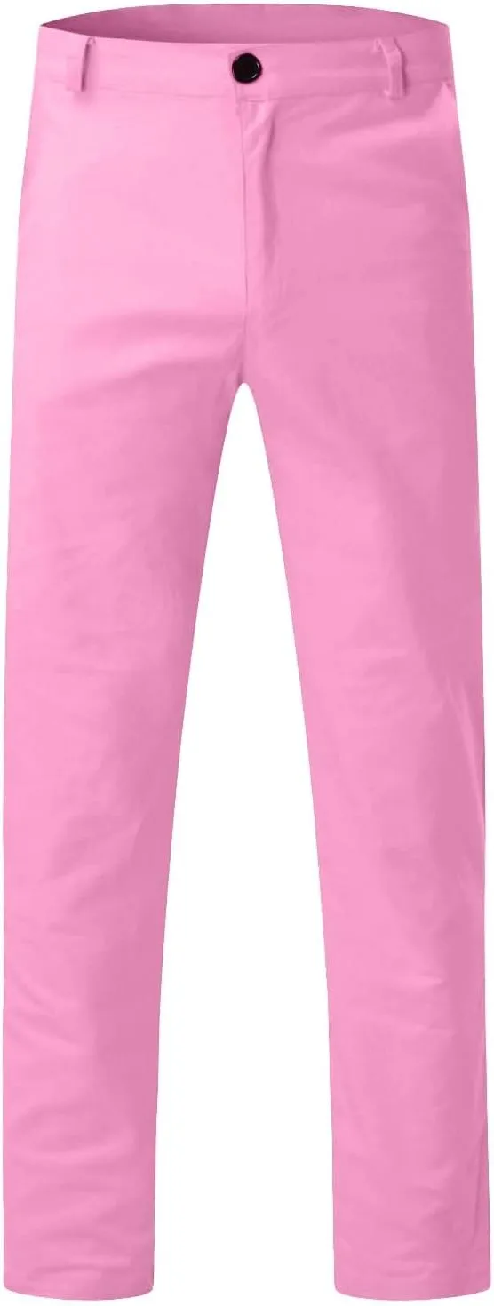 Men's Tapered Golf Joggers Straight Leg Slim Fit Canvas Work Pant Elastic Waist Drawstring Pant with Multi Pockets