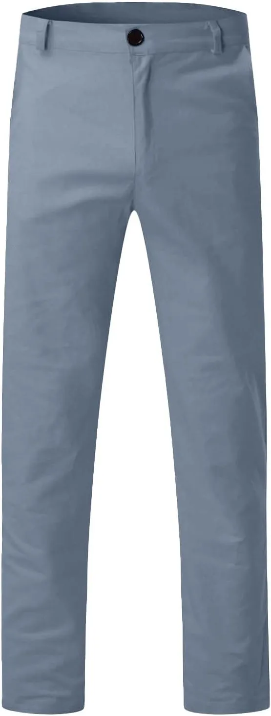 Men's Tapered Golf Joggers Straight Leg Slim Fit Canvas Work Pant Elastic Waist Drawstring Pant with Multi Pockets