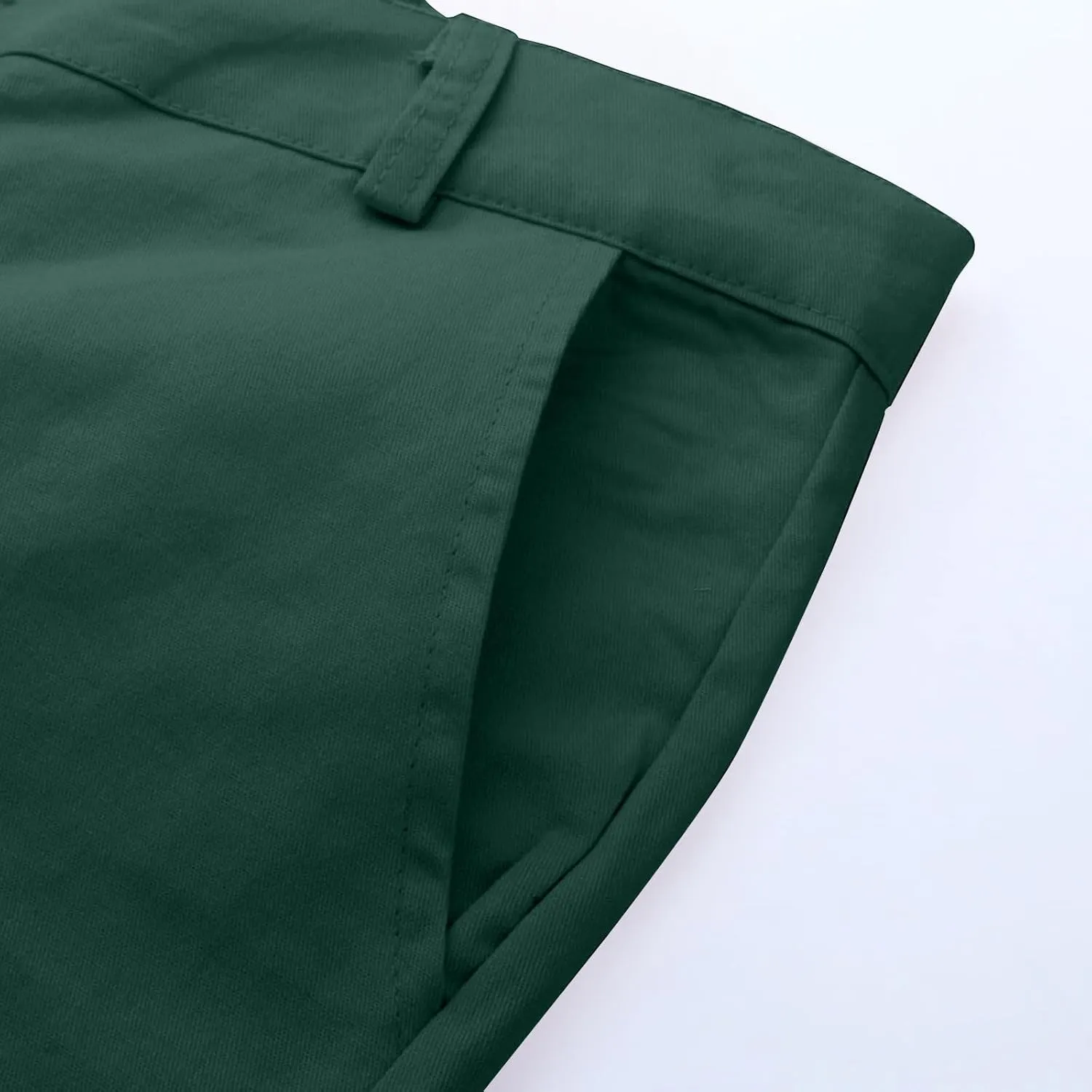 Men's Tapered Golf Joggers Straight Leg Slim Fit Canvas Work Pant Elastic Waist Drawstring Pant with Multi Pockets