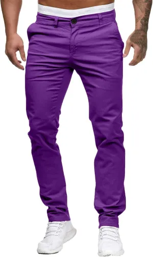 Men's Tapered Golf Joggers Straight Leg Slim Fit Canvas Work Pant Elastic Waist Drawstring Pant with Multi Pockets