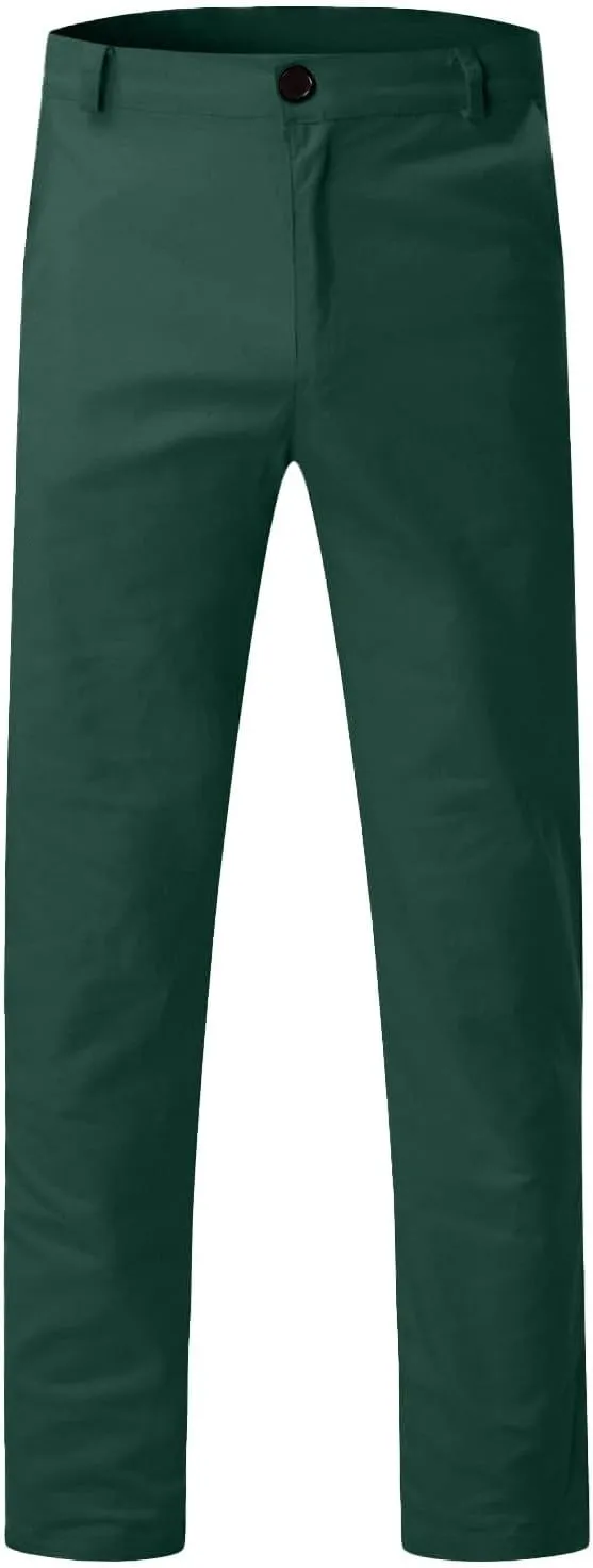 Men's Tapered Golf Joggers Straight Leg Slim Fit Canvas Work Pant Elastic Waist Drawstring Pant with Multi Pockets