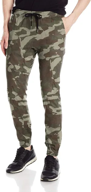 Men's Twill Jogger Pants Soft Stretch Slim Fit Trousers