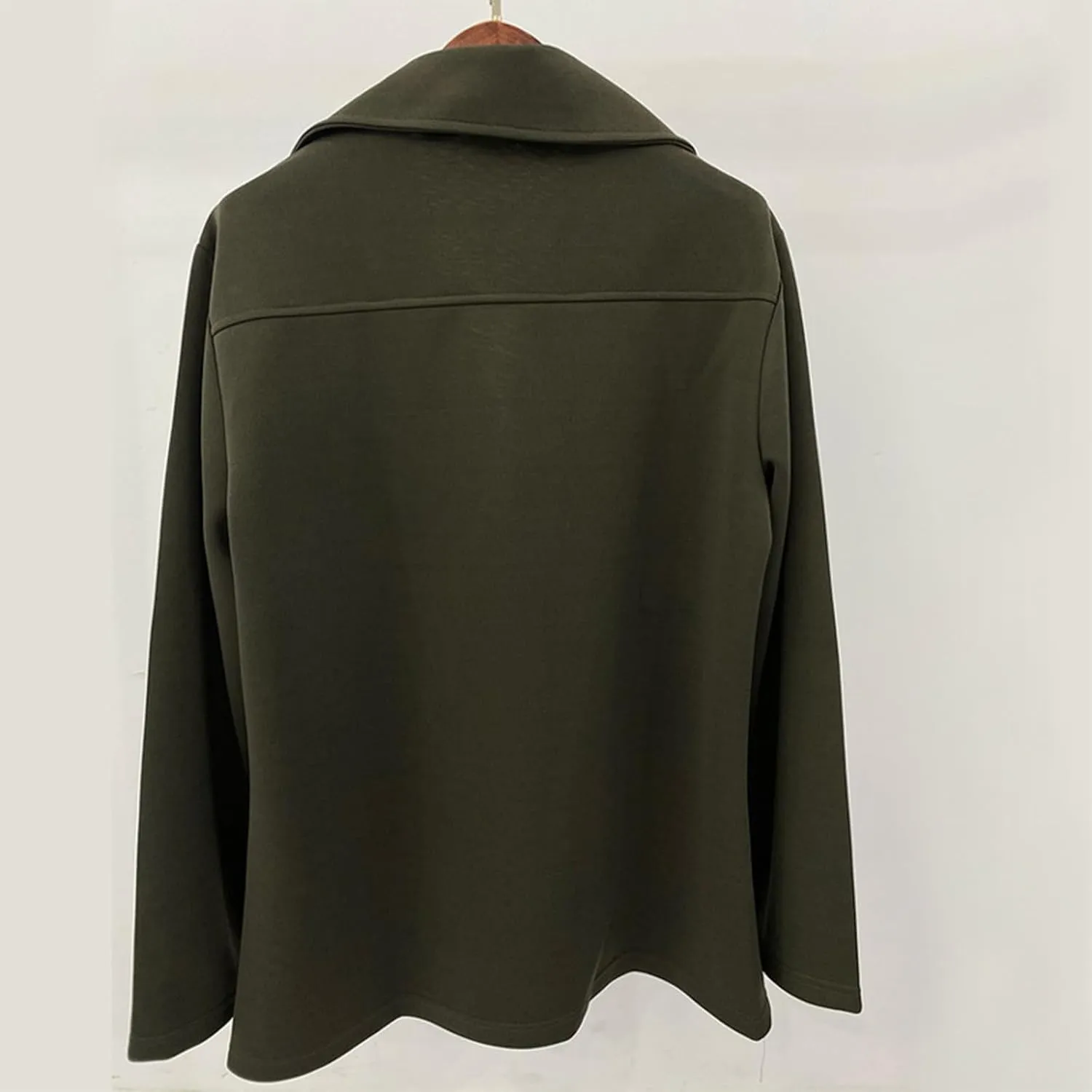 Men's Winter Pea Coat Trench Coat Double Breasted Wool Trench Coat Fall Winter Windbreaker Warm Overcoat with Pockets