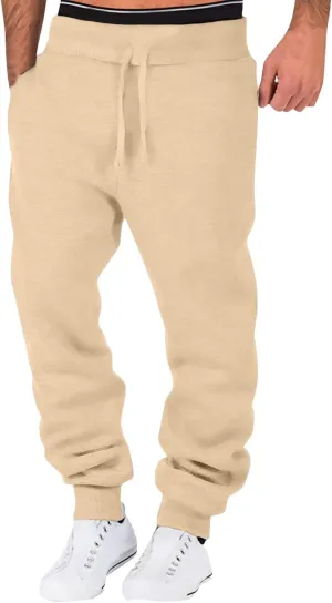 Mens Workout Cargo Sweatpants Trousers Mens Sweatpant Men Joggers Pants Mens Trendy Comfortable Drawstring Work Pants