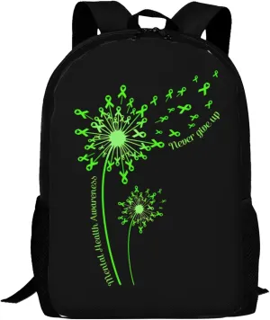 Mental Health Awareness Backpack Lightweight Large Capacity Laptop Backpack Travel Backpacks for Unisex