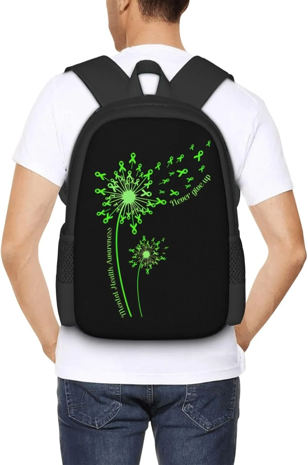 Mental Health Awareness Backpack Lightweight Large Capacity Laptop Backpack Travel Backpacks for Unisex