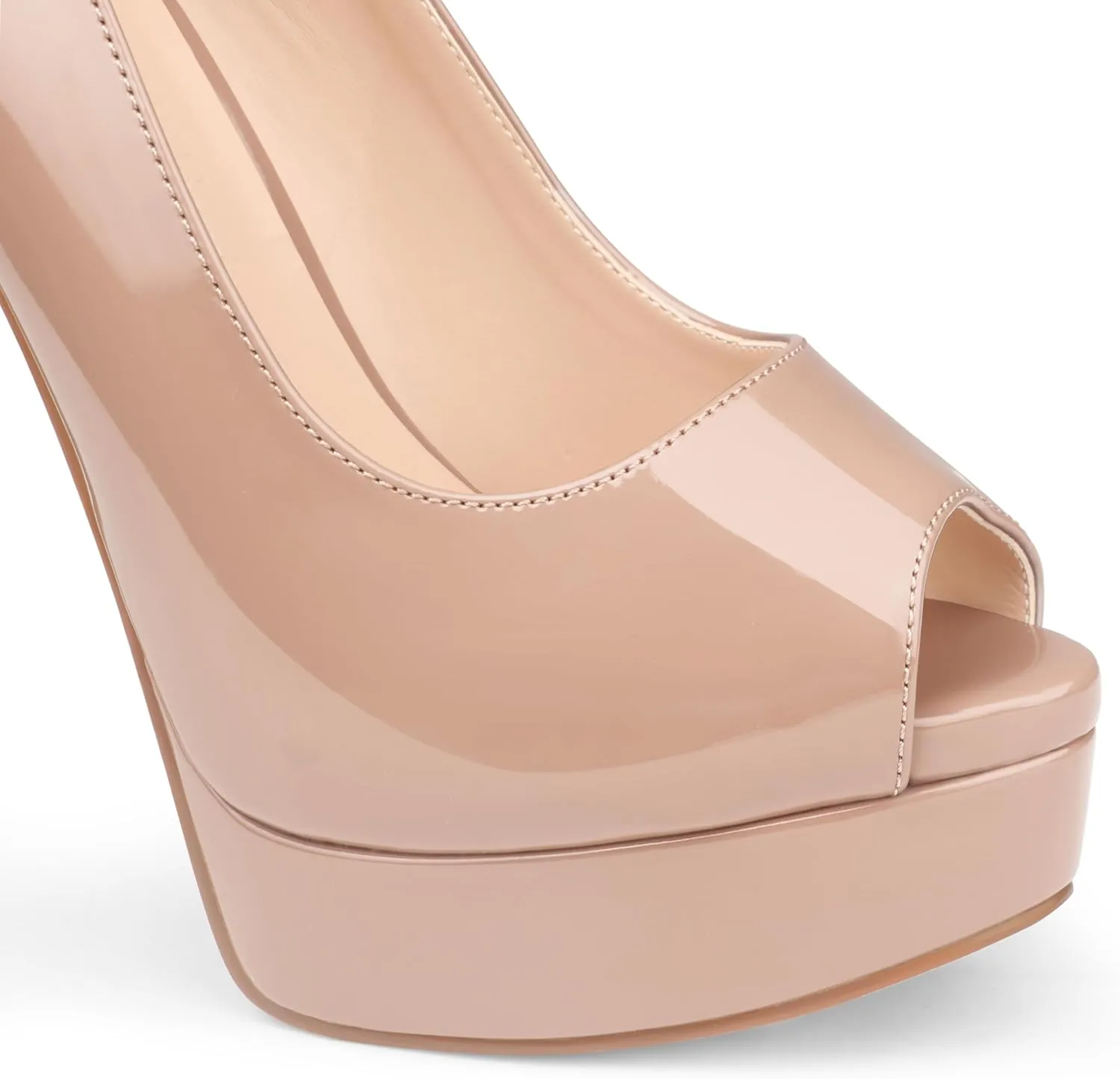 MERUMOTE Women's Platform Stiletto Heels Shoes Peep Toe Pumps 6 inch Heels for Dress Wedding Party