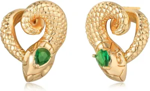MEVECCO Dainty Snake Earrings Studs for Women - 18K Gold Plated Boho Small Tiny Minimalist Stud Earrings