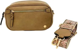 Modern Chic Crossbody Bags for Women - Gentry Crossbody Purse, Boho Vegan Leather Purse with Adjustable Strap