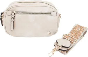 Modern Chic Crossbody Bags for Women - Gentry Crossbody Purse, Boho Vegan Leather Purse with Adjustable Strap