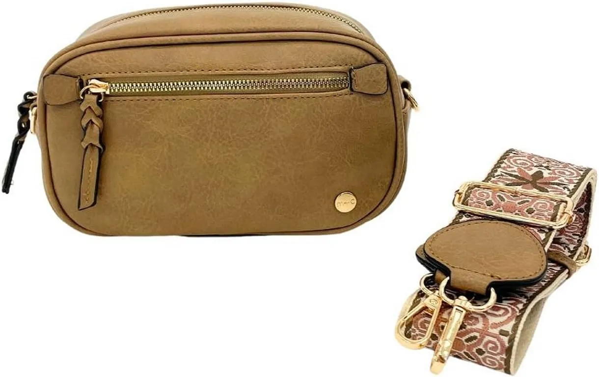 Modern Chic Crossbody Bags for Women - Gentry Crossbody Purse, Boho Vegan Leather Purse with Adjustable Strap