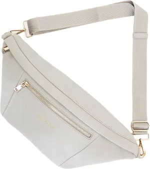 Modern Chic Sling Bags for Women - Presley Oversized Sling Bag, Vegan Leather Crossbody Bag with Strap & Multiple Pockets (Dove Grey)