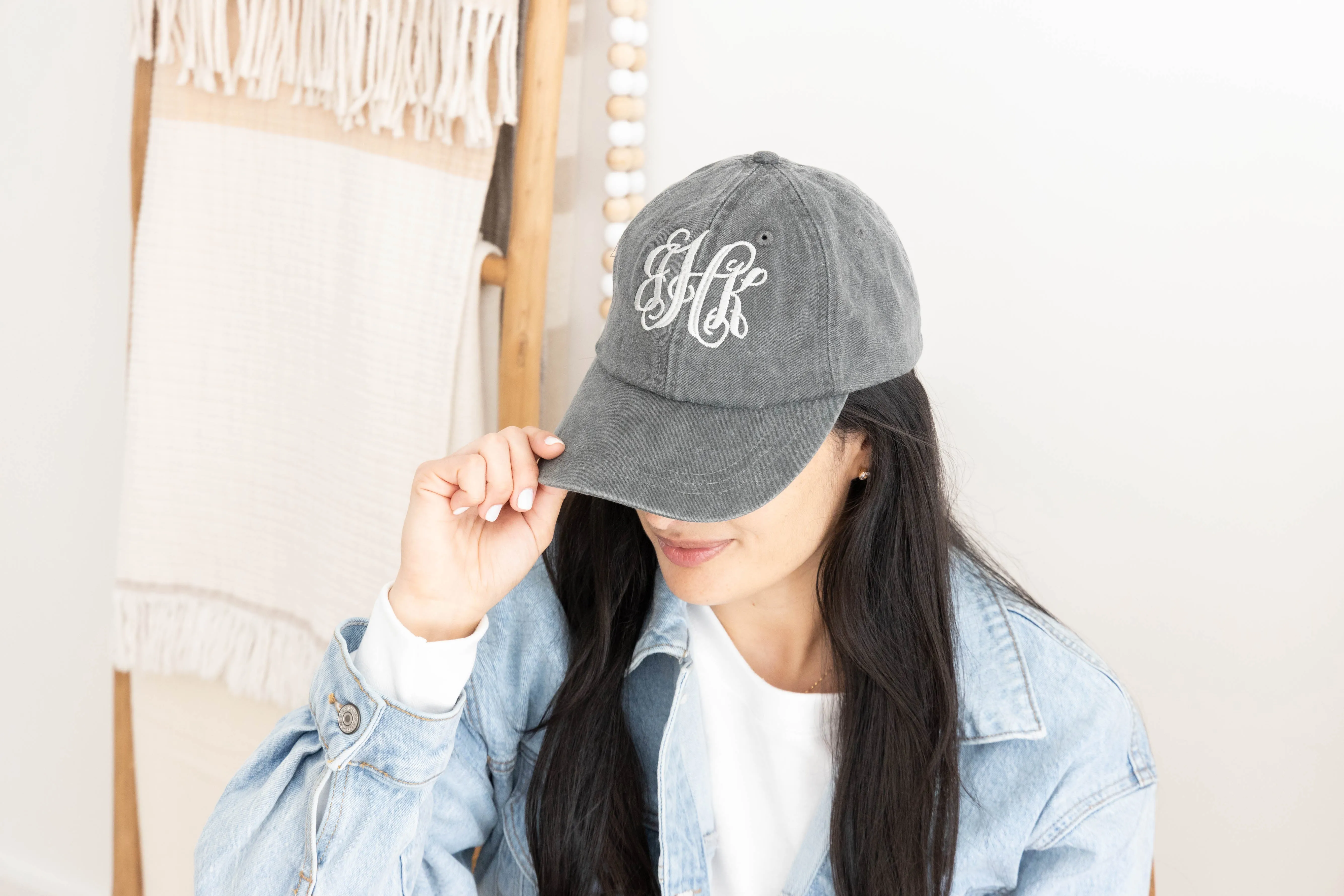 Monogram Ball Cap Womens Baseball Hats