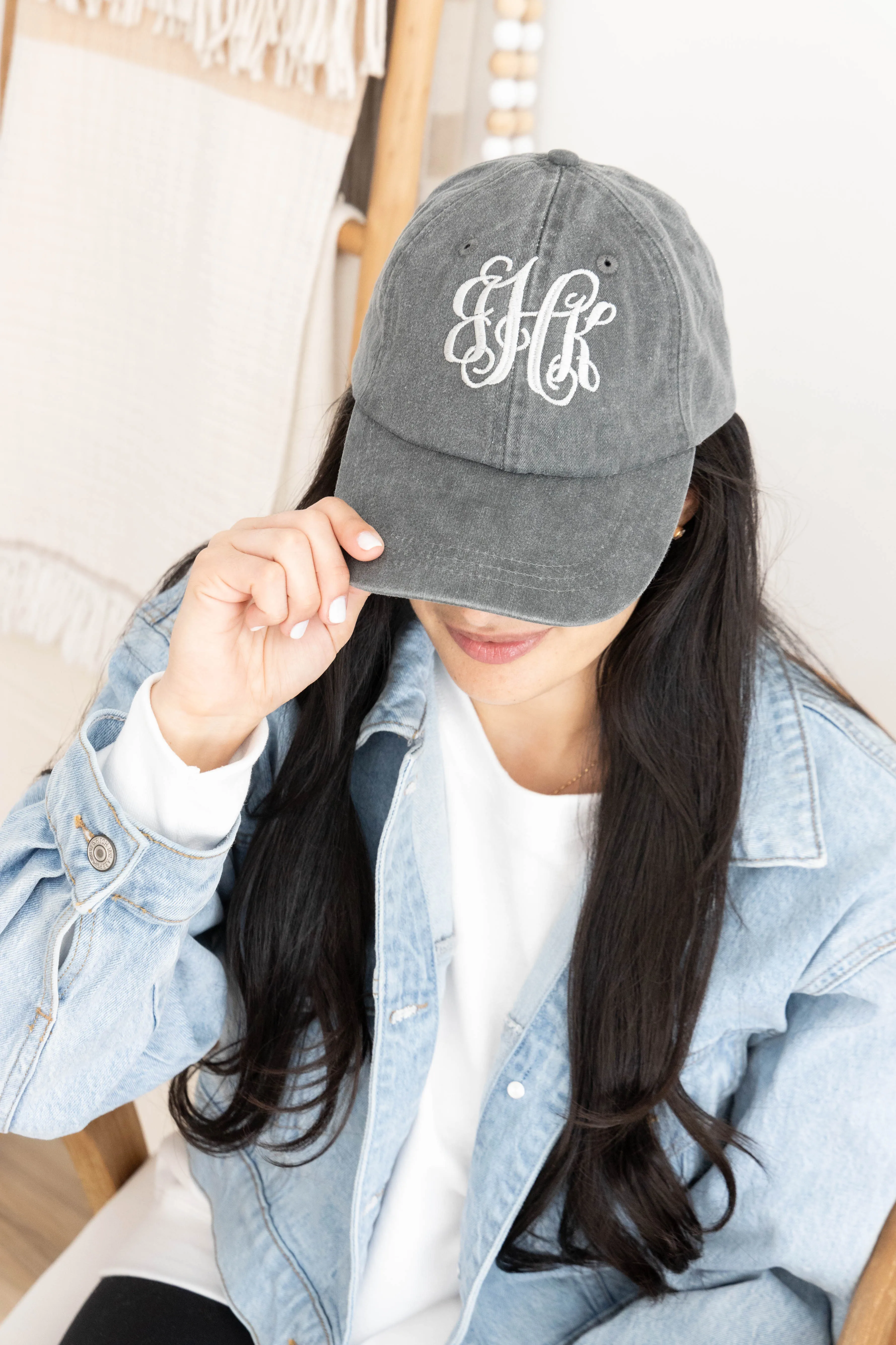 Monogram Ball Cap Womens Baseball Hats