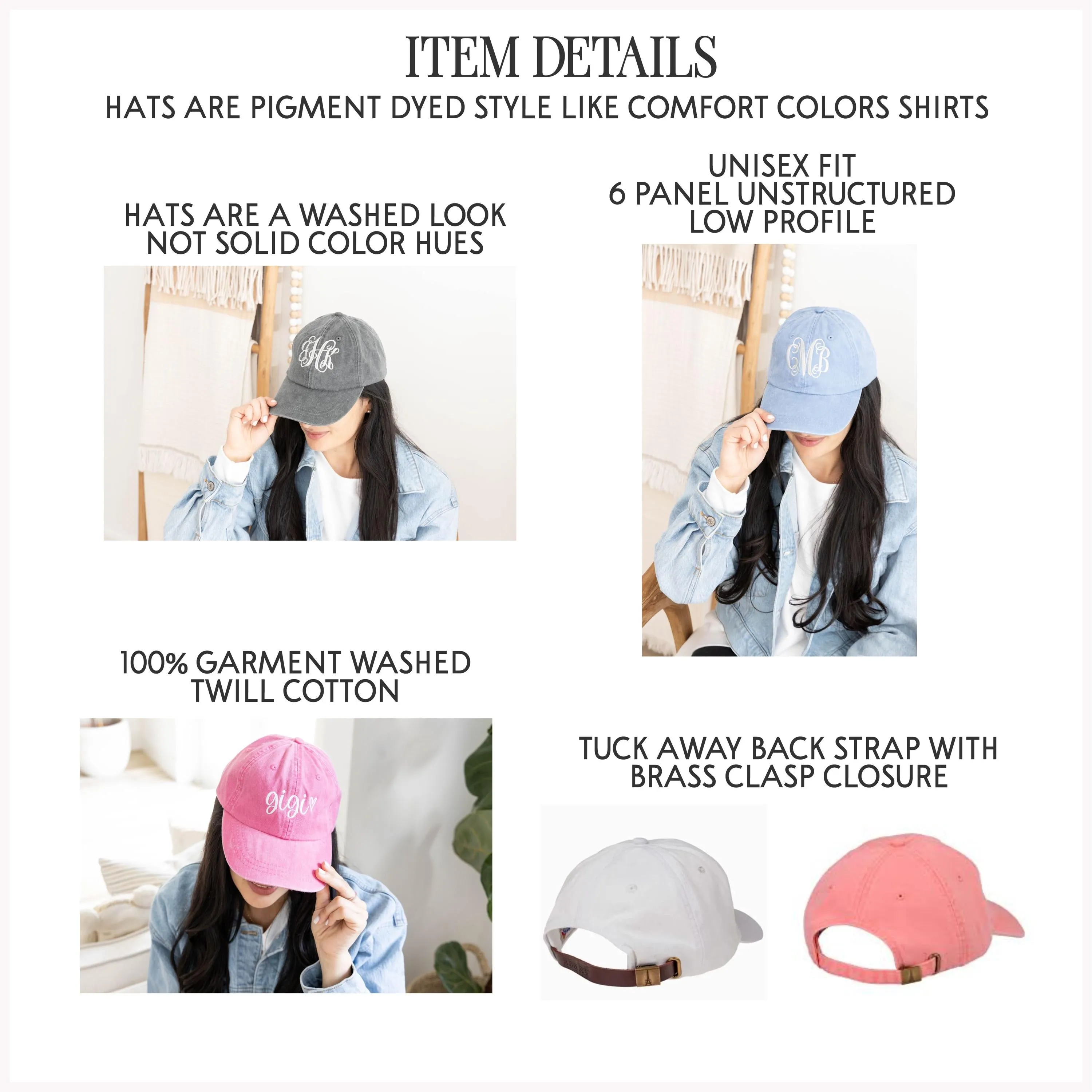 Monogram Ball Cap Womens Baseball Hats