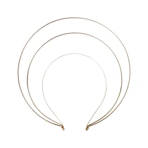 Multi-layer Metal Hair Hoops, Metal Hair Crown Hair Hoop Metal Base Headband Headwear Hair Accessories for Women(3layer,gold)