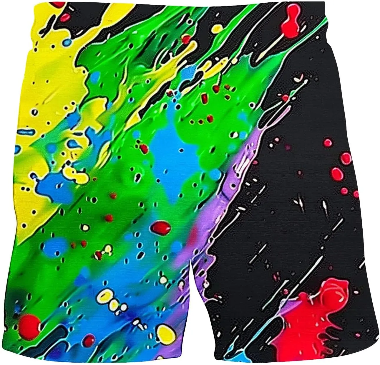 Muscularfit Beach Shorts for Men Fashion Tie Dye Print Shorts Summer Beach Vacation Drawstring Shorts with Pockets
