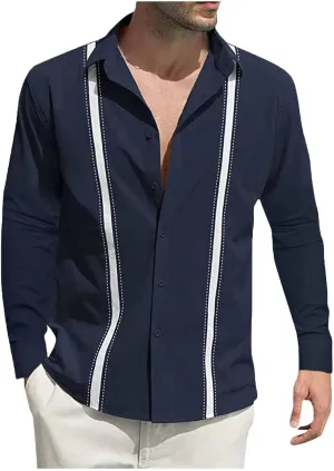 Muscularfit Linen Shirts for Men 2023 Regular Fit Long Sleeve Casual Button Down T Shirt Spring Work Solid Tees Shirt Clothes