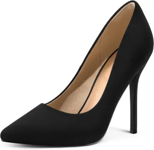 mysoft Women's High Heels Pumps Closed Pointed Toe Stiletto 4IN Heels Dress Wedding Shoes