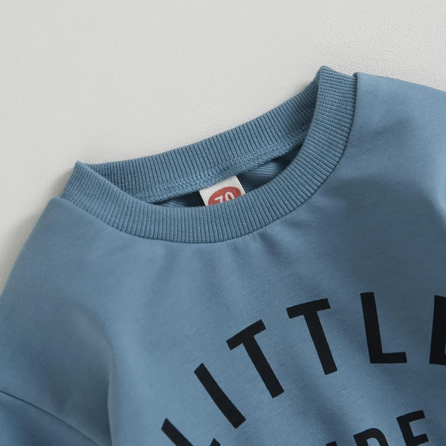 Newborn Baby Boy Fall Clothes Long Sleeve Round Neck Letter Print Sweatshirt Top Long Pants Cute Toddler Winter Outfits