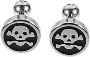 NOLITOY 1Pair Skull Design Stainless Ear Studs for Men Unique Fashion Earrings for Parties and Gifting Creative Male Accessories
